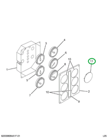 1697090C1 BEZEL W/BLACKOUT LENS GA CVR