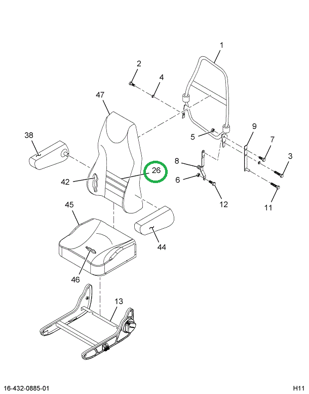 1697099C1 SUPPORT ASM SEAT AIR LUMBAR