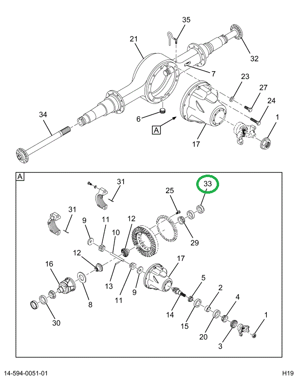 1697161C1 ADJUSTER-DIFF BRG LT/RT 14ADP