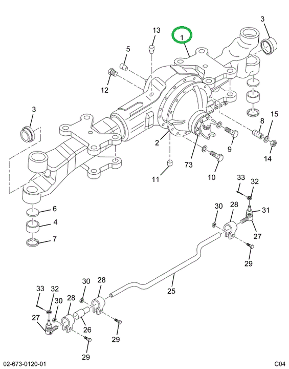1697215C91 Housing, Axle Front