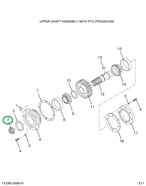 1697345C1 NUT LOCK SHAFT REAR OUTPUT