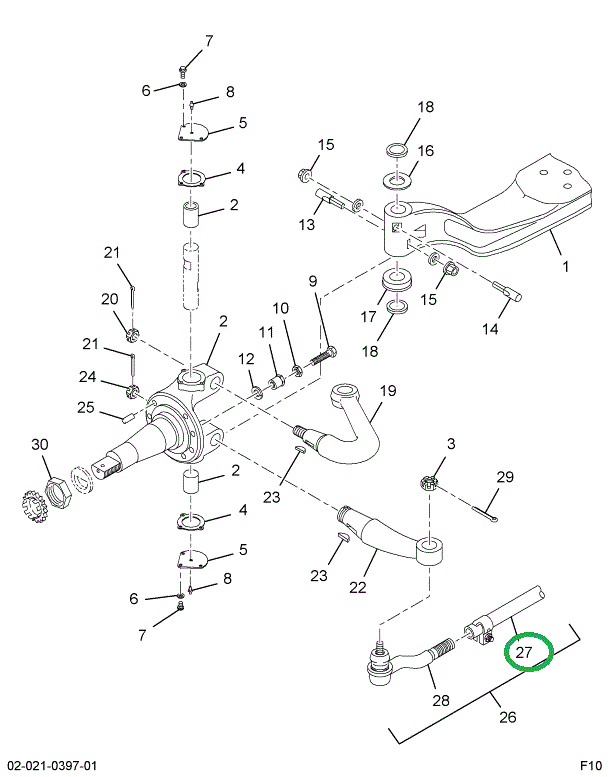 1697445C91 ROD ASSY TIE W/CLAMP 59.63