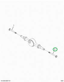 1697568C1 Shaft, Axle Long Rear