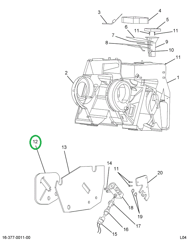 1697801C1 GASKET HTR-A/C SOUND DDNR