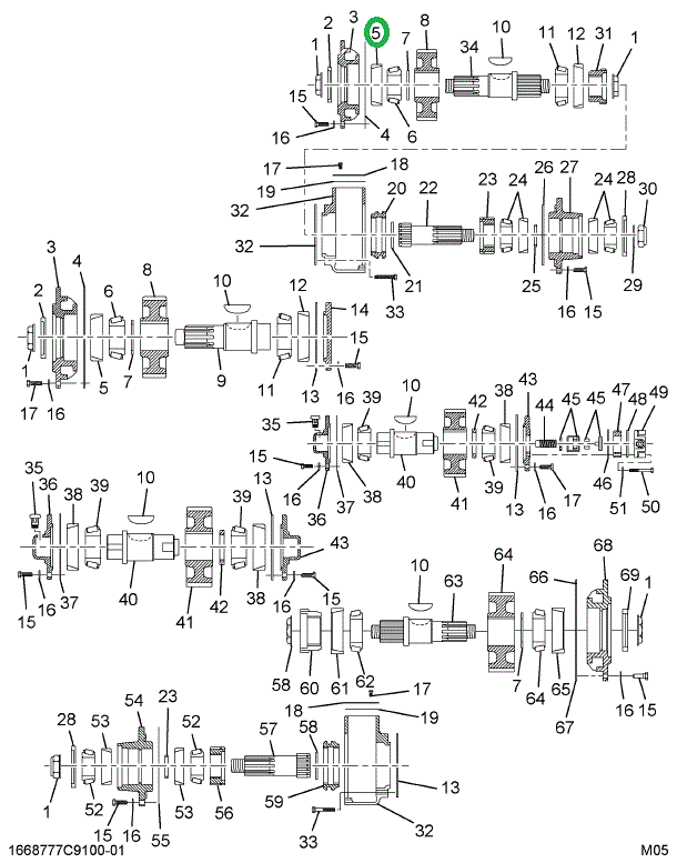 1697862C1 Bearing, Cup, Hub, Front
