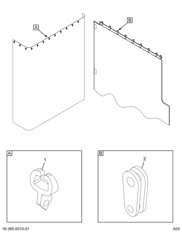 1697979C92 HANGER,KIT CURTAIN HANGER FOR