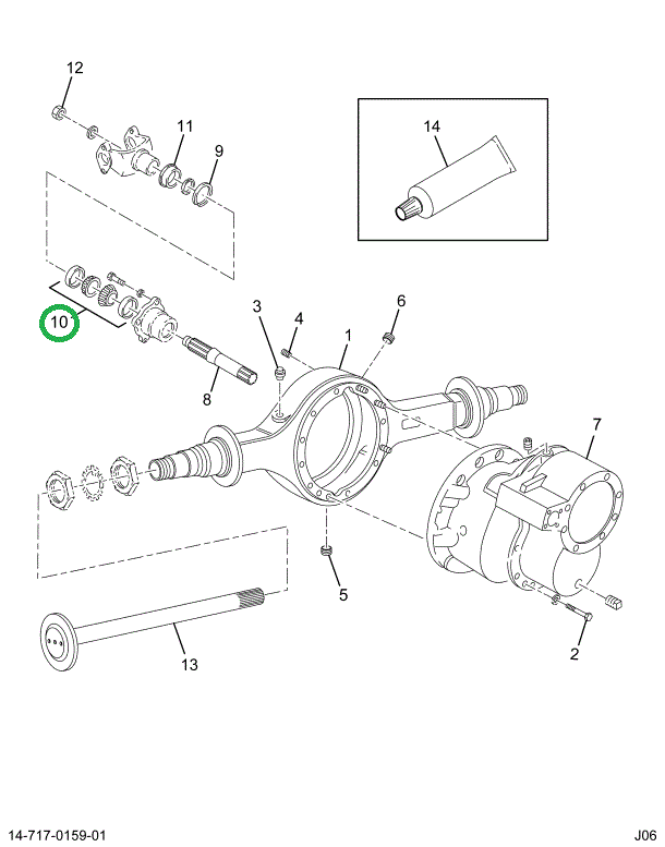 1698297C91 BEARING-ASM BALL OUTPUT 14GDE