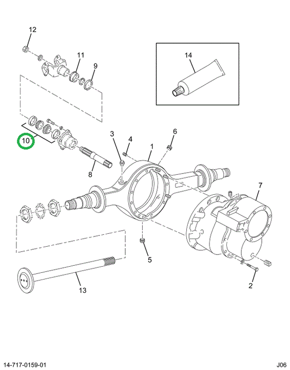 1698297C91 BEARING-ASM BALL OUTPUT 14GDE