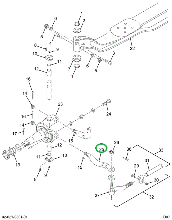 1698388C1 Arm, Right Steering 1.92 Offs
