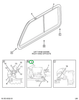 1698737C91 Handle, Window Rear Sliding