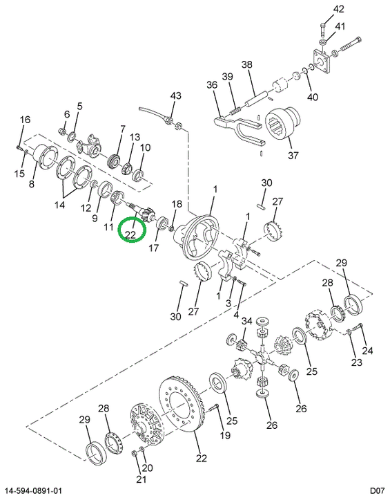 1698796C91 Gear Set, Ring And Pinion Diff