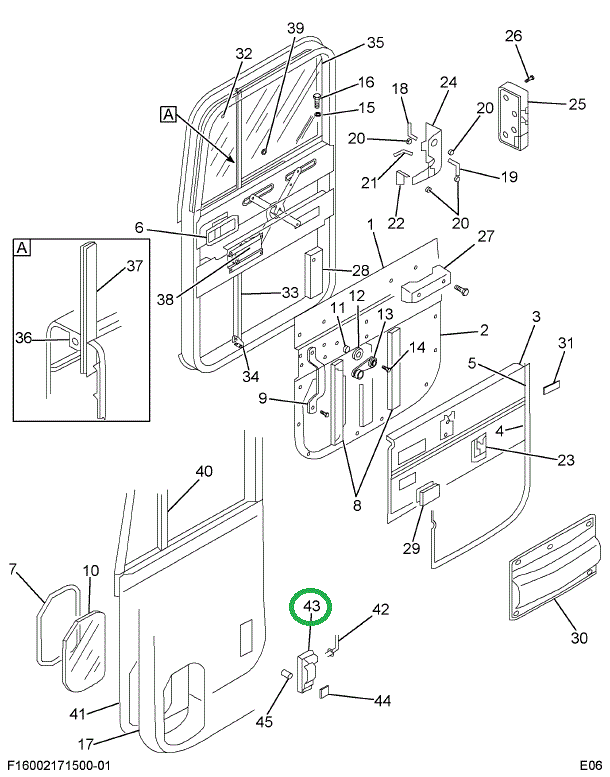 1698840C1 SEAL DOOR HANDLE