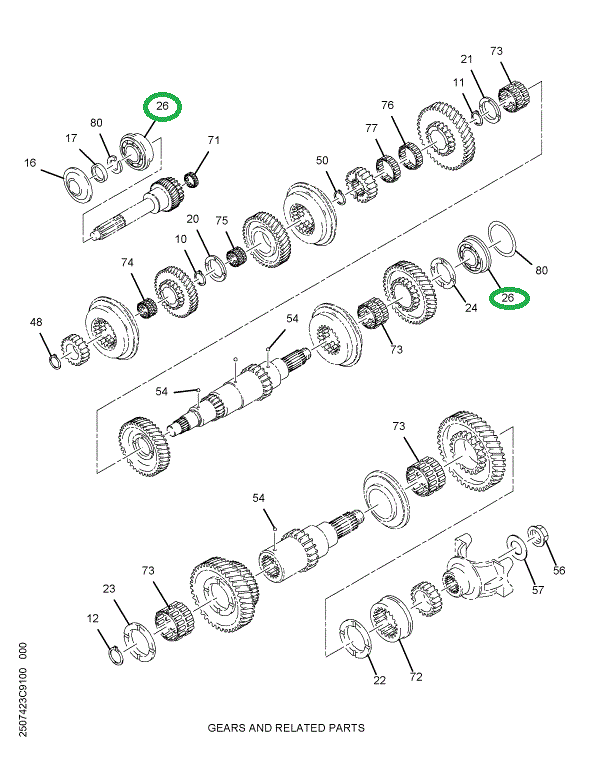 1699550C91 BEARING-ROLLER ASM DR GR FRT