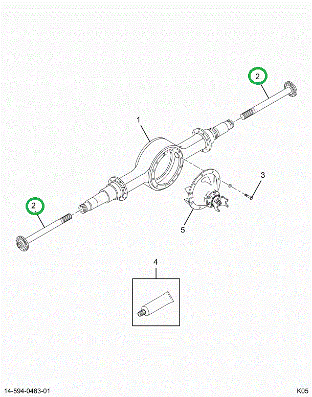 1699568C1 SHAFT-RR AXLE LT/RT 14ADV