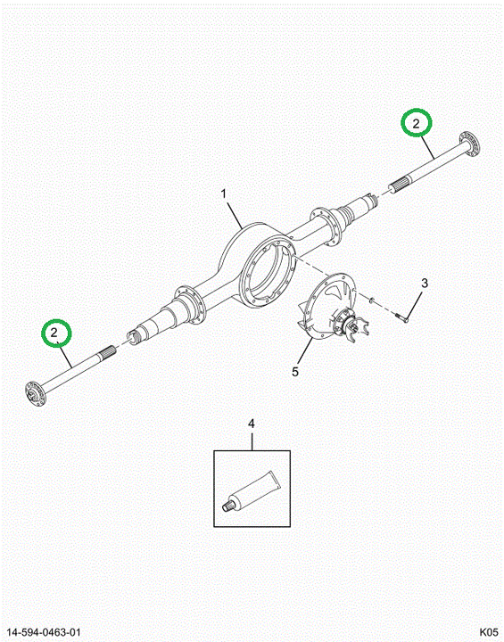 1699568C1 SHAFT-RR AXLE LT/RT 14ADV