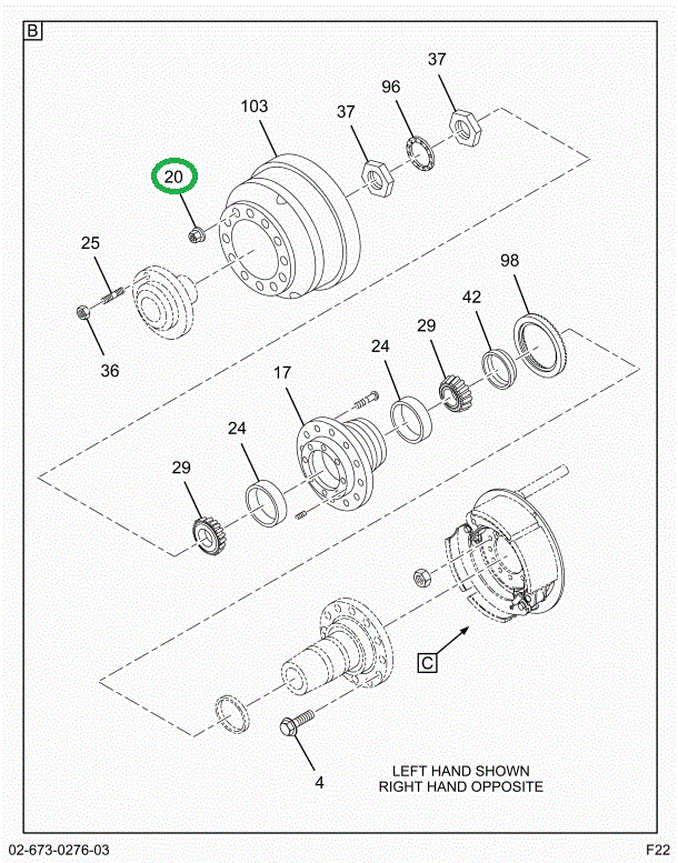 1699573C1 NUT WHEEL HUB STUD LT & RT