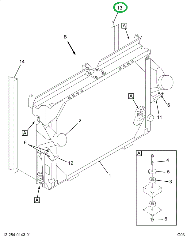 1699662C1 SUPPORT ASSY RAD SEAL RT