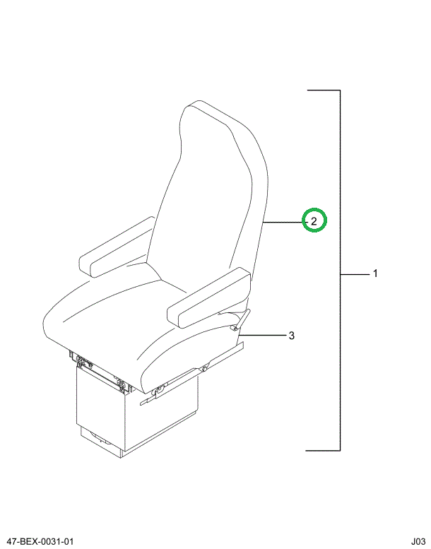 1699919C1 PAD SEAT BACK CUSH HI