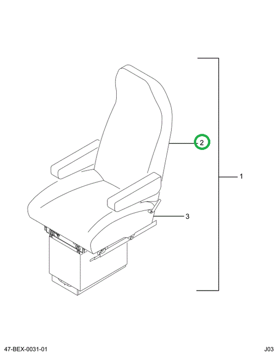1699919C1 PAD SEAT BACK CUSH HI