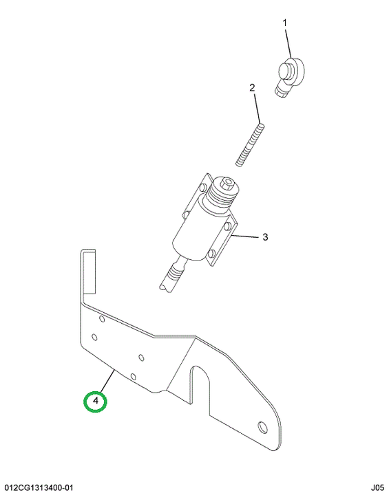 1801452C1 BRACKET  SOLENOID MTG.