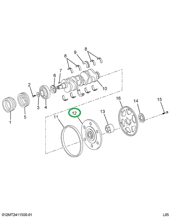 1803256C91 Flywheel, Engine