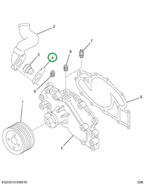1804032C3 GASKET WATER PUMP MTG
