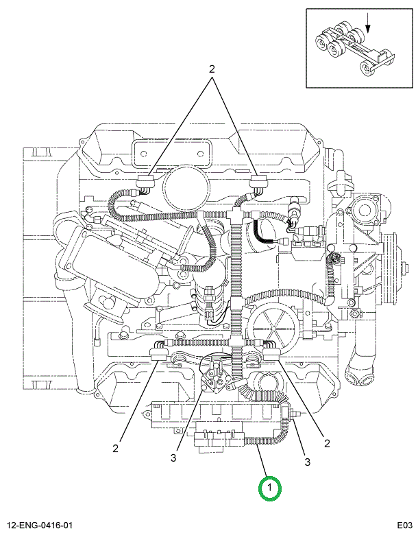 1807418C96 HARNESS ASSY ENGINE WIRING TRK