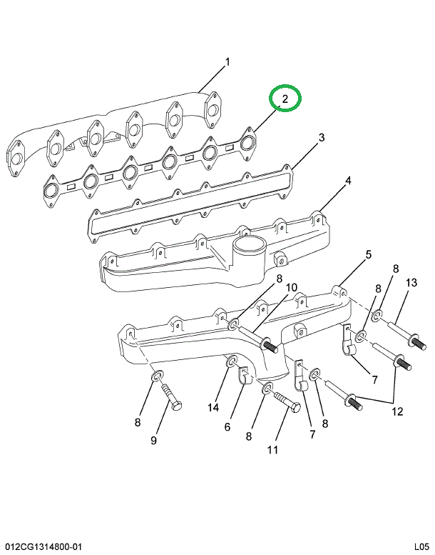 1810169C2 GASKET  EXH. MANF.