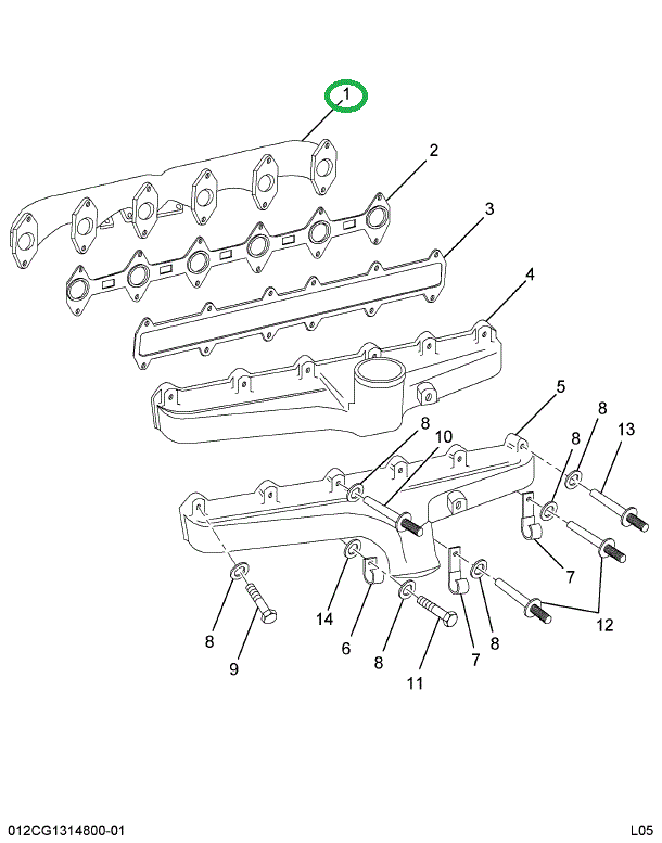 1810372C1 MANIFOLD EXHAUST CENTER