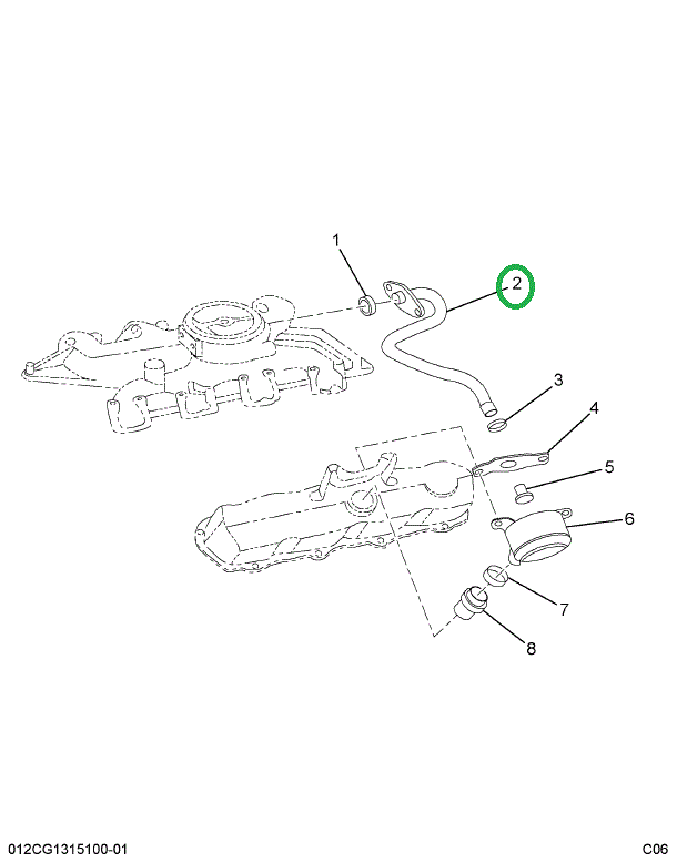 1813244C1 TUBE CYL HEAD