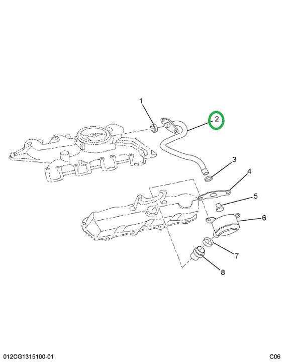 1813244C1 TUBE CYL HEAD