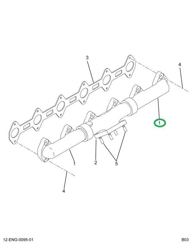 1814149C2 MANIFOLD  EXHAUST FRT/RR