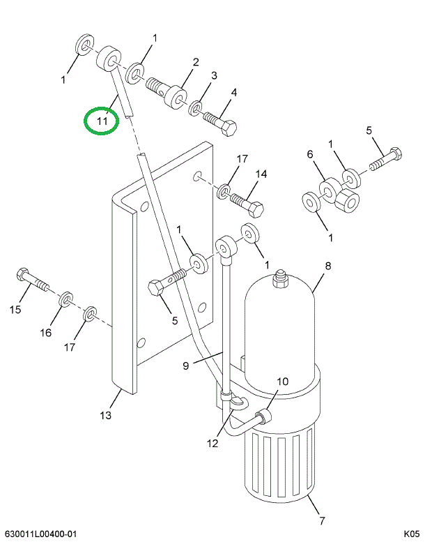 1815391C1 HOSE, ASSM. FILTER TO INJ PUMP