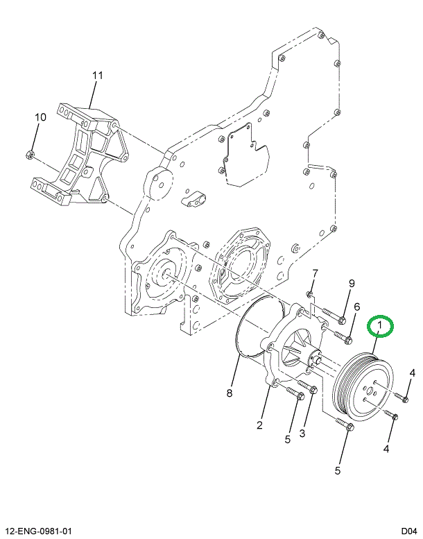 1817892C1 PULLEY WATER PUMP