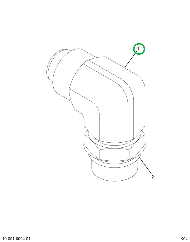 1820129C1 ELBOW  90-37 FLARE O-RING