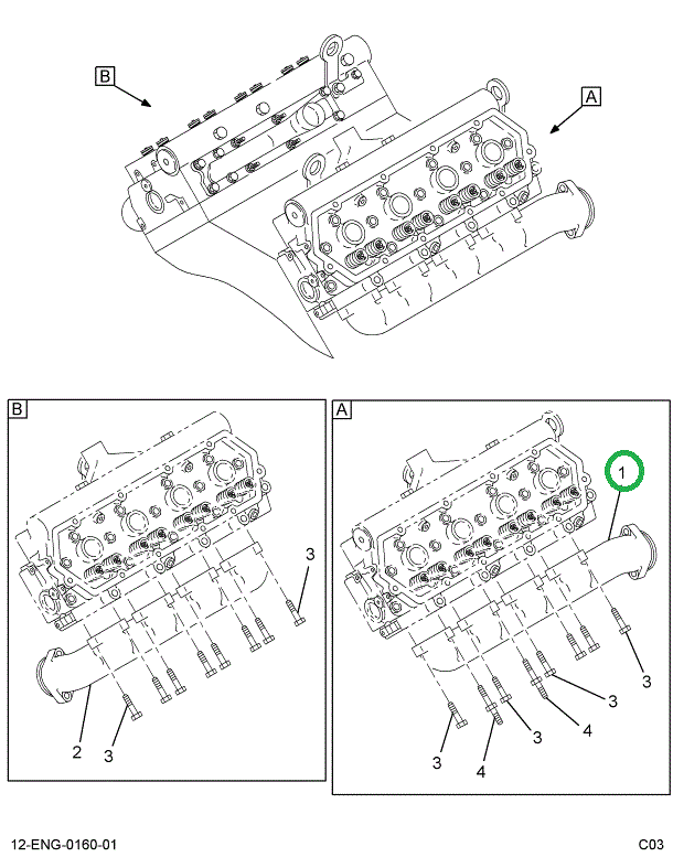 1820503C1 MANIFOLD  EXHAUST LH