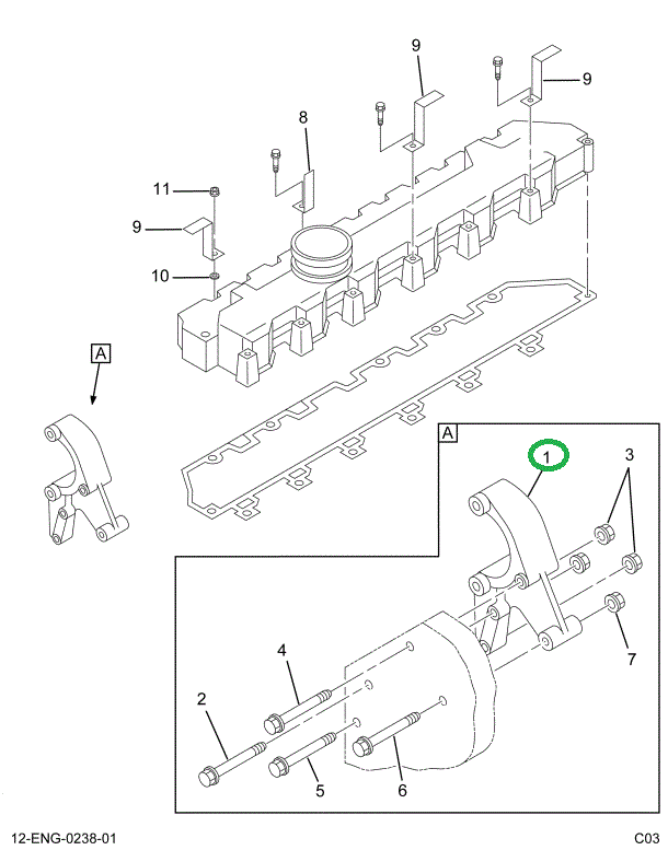 1822041C4 BRACKET, ALTERNATOR MOUNTING