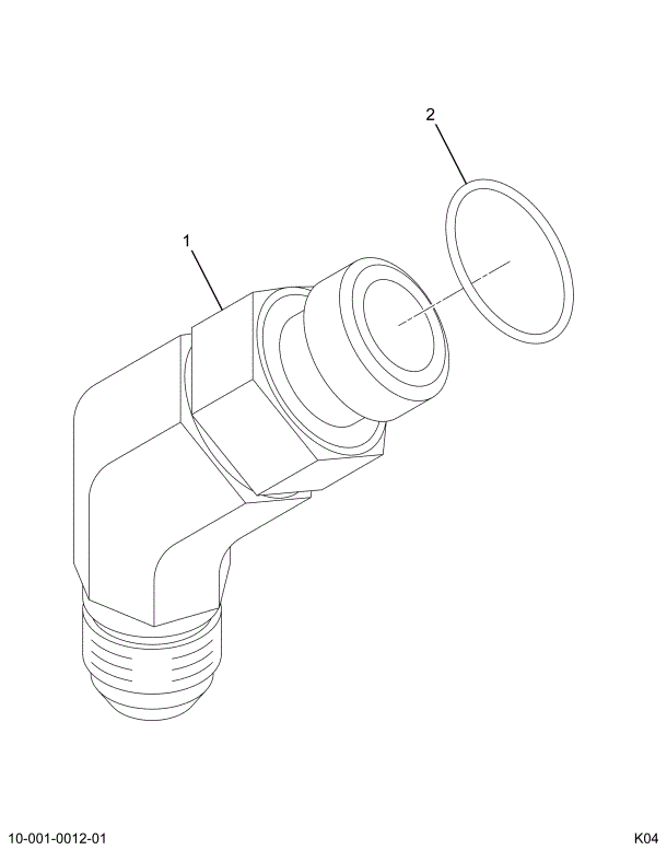 1822611C91 ELBOW ASSY, 45DEG-37DEG/O-RING