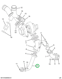 1822736C2 TUBE EXHAUST INLET LH