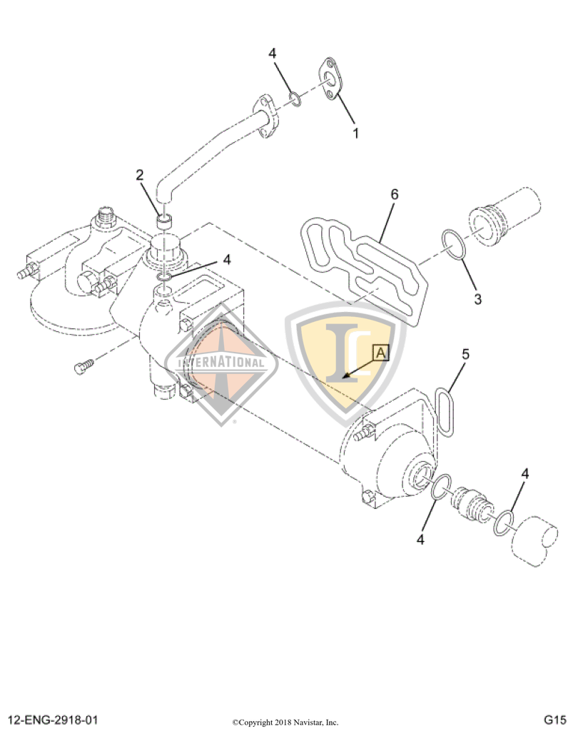 1823182C95 GASKET,PACKAGE  OIL COOLER INS