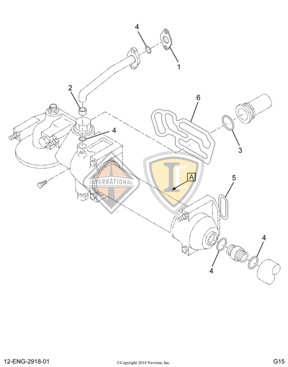 1823182C95 GASKET,PACKAGE  OIL COOLER INS