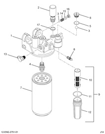 1824707C93 HEADER ASSY. FUEL FILTER