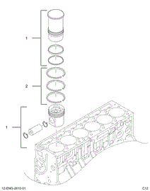 1824823C94 PACKAGE,KIT  PISTON  SLEEVE &