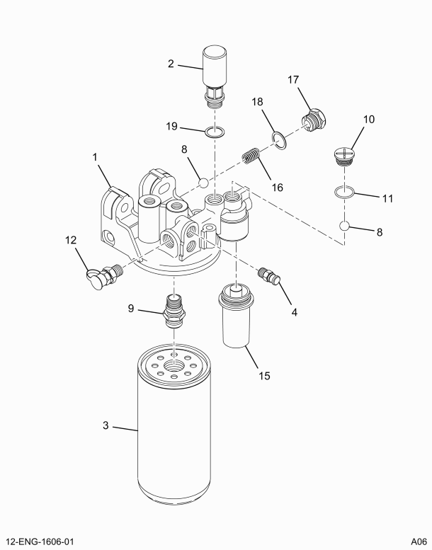 1824831C93 HEADER ASSY. FUEL FILTER