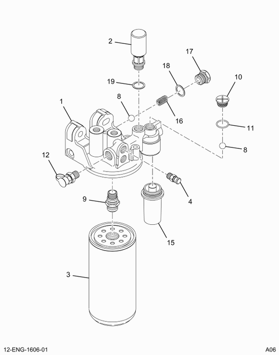 1824831C93 HEADER ASSY. FUEL FILTER