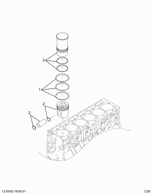 1824966C93 PACKAGE,KIT PISTON  SLEEVE & R