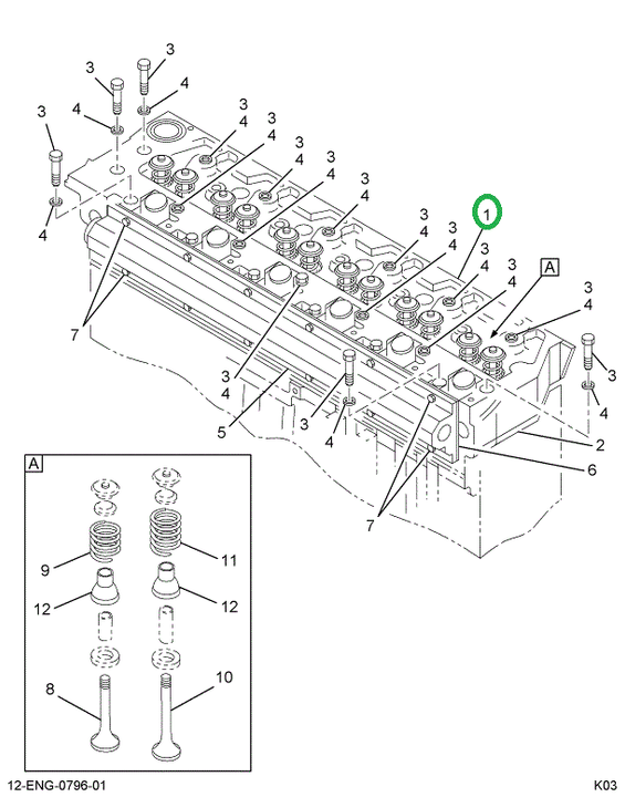 1830346C93 Head, Cylinder