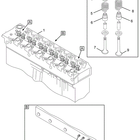 1830346C96 HEAD, CYLINDER, W/VALVES I6
