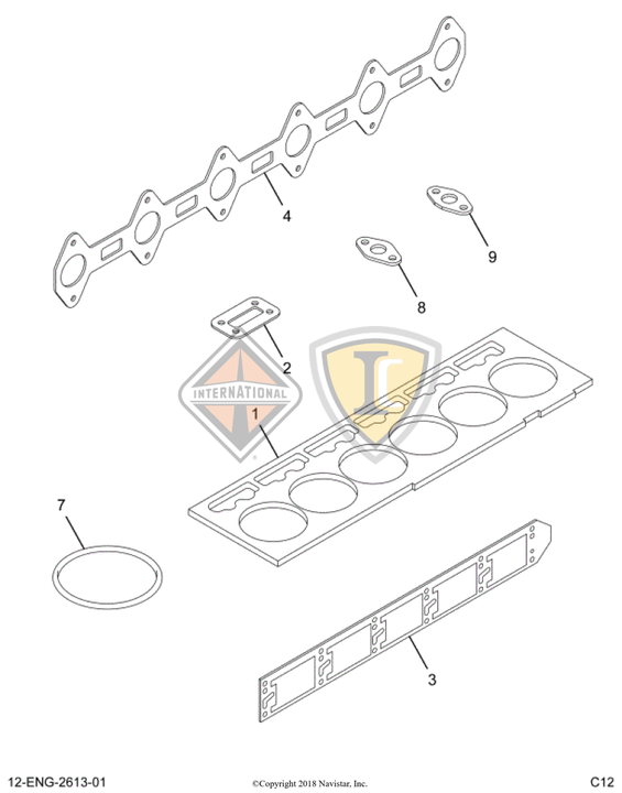 1830720C96 GASKET,KIT,CYL HEAD GASKETS,I-