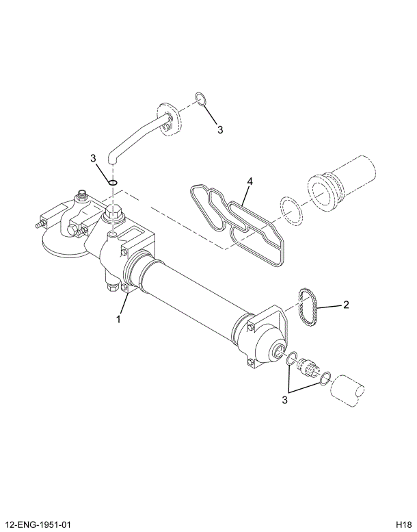 1833359C95 COOLER,KIT OIL COOLER I-308